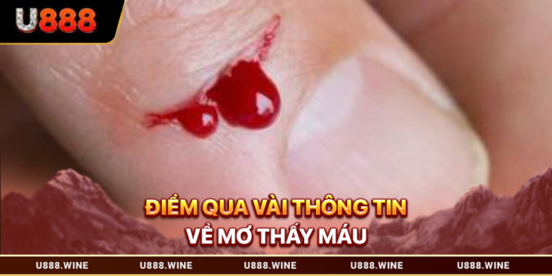 Điểm qua vài thông tin về mơ thấy máu